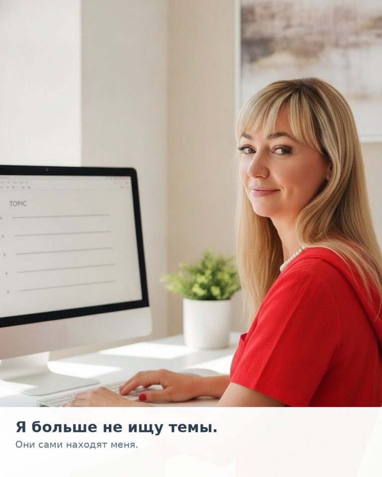 Я нажала одну кнопку... и впервые за много лет не думала, о чём писать